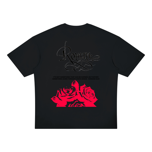 Oversized Romans W Rose Tee